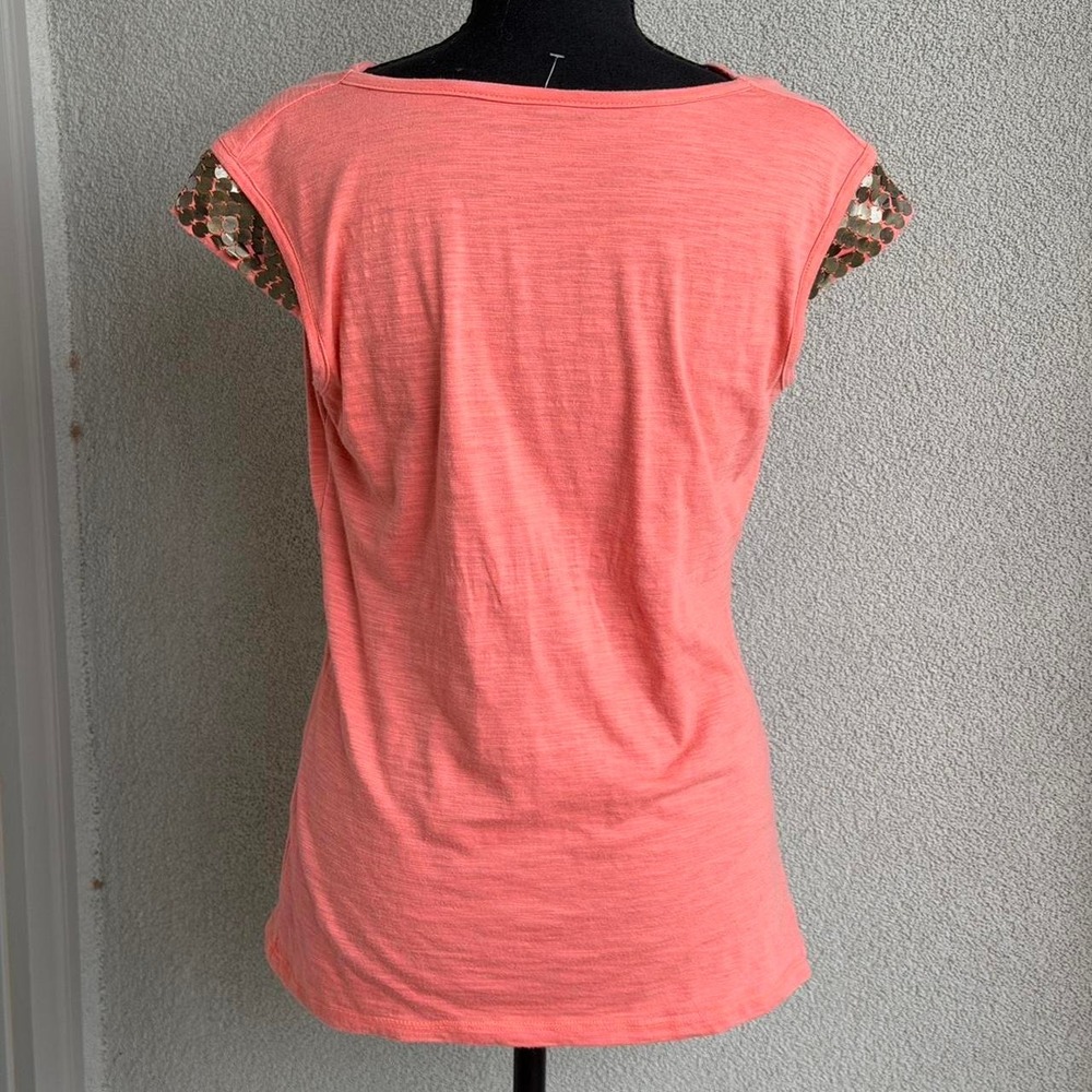 Y2K/Early 2000's Project Peach/Coral Cowl Neck Size S - Picture 2 of 4